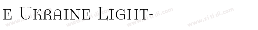 e Ukraine Light字体转换